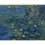 Brian Matravers (British 1943-): The Lily Pond