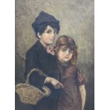 English School (19th century): Portrait of two Young Children