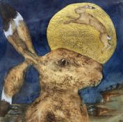 Mandy Walden (British Contemporary): 'Watching Lunar Hare'