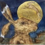 Mandy Walden (British Contemporary): 'Watching Lunar Hare'