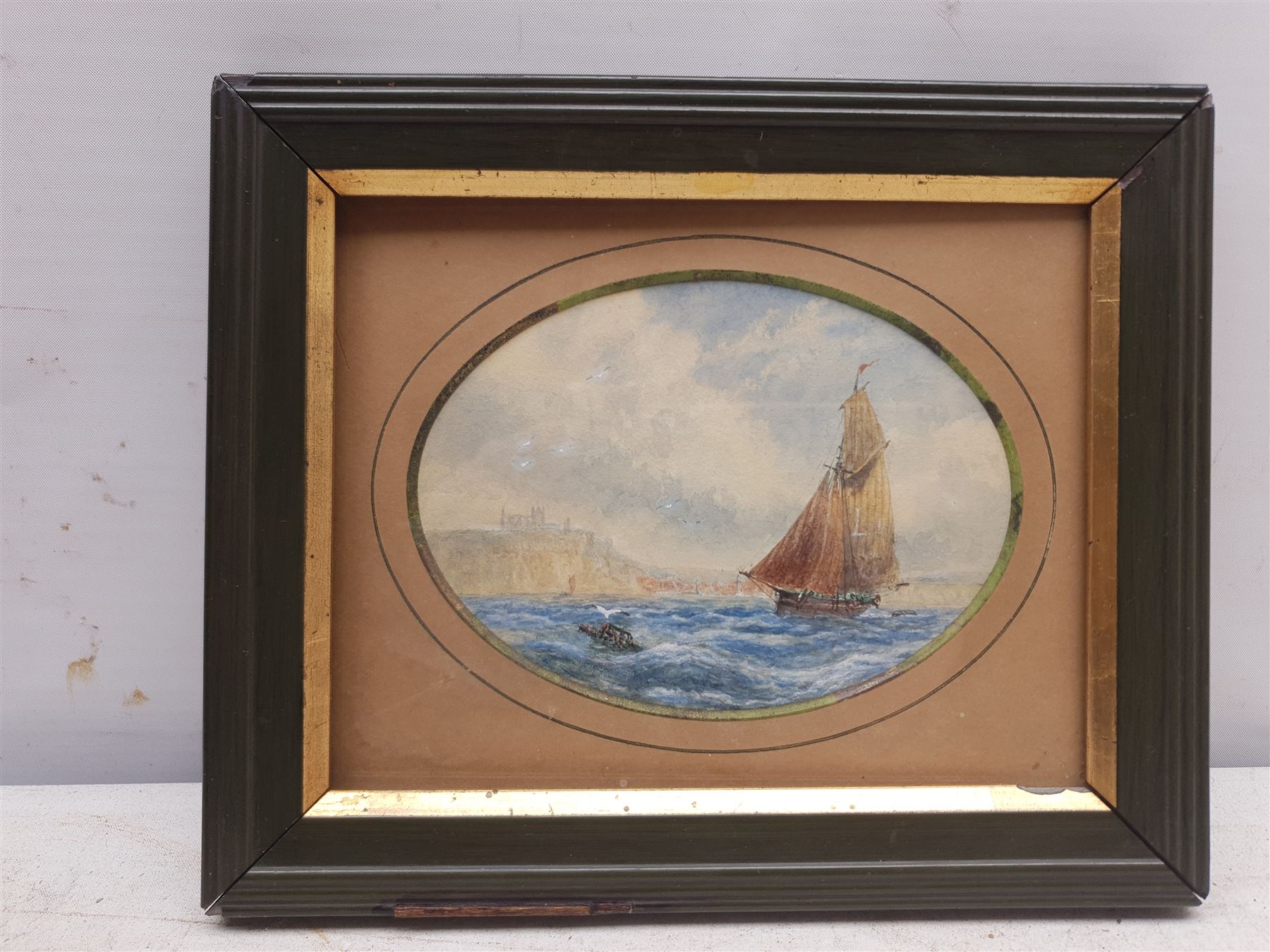 English School (19th century): Lowestoft Fishing Boat off Whitby - Image 2 of 3