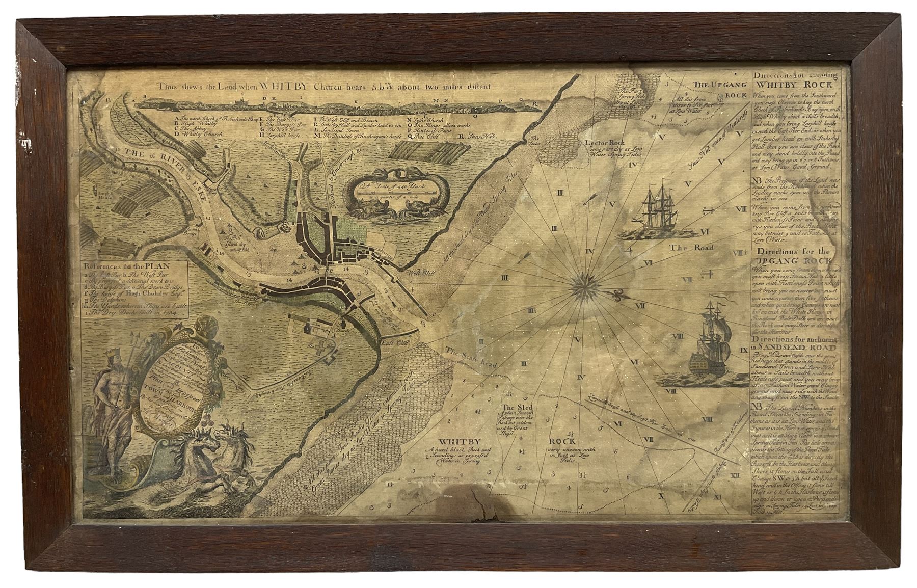 T Haynor (British 18th century): Plan of Whitby with Shipping Instructions - Image 2 of 2