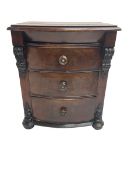 Small narrow Victorian mahogany chest