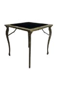 Early 20th century faux shagreen folding card bridge table