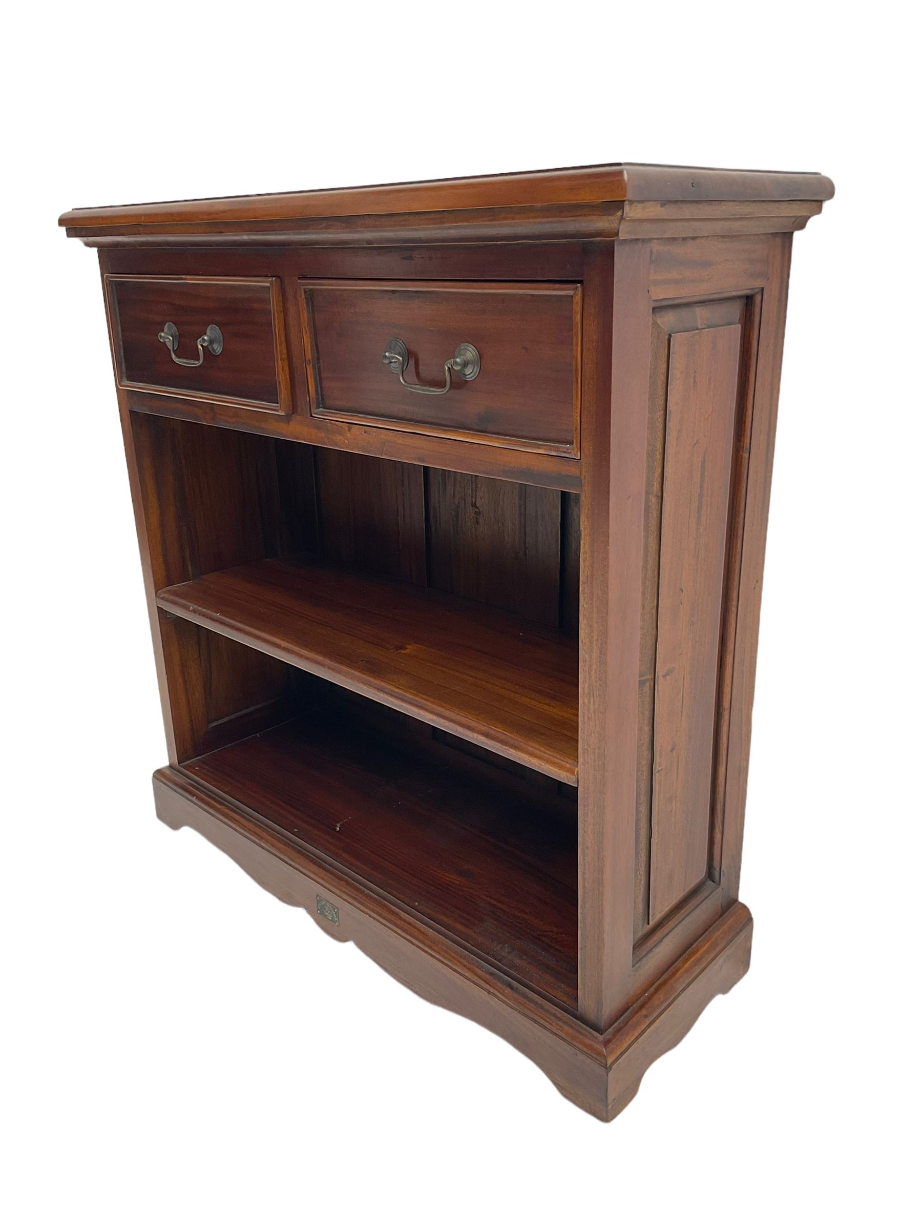 Hardwood open bookcase - Image 2 of 14