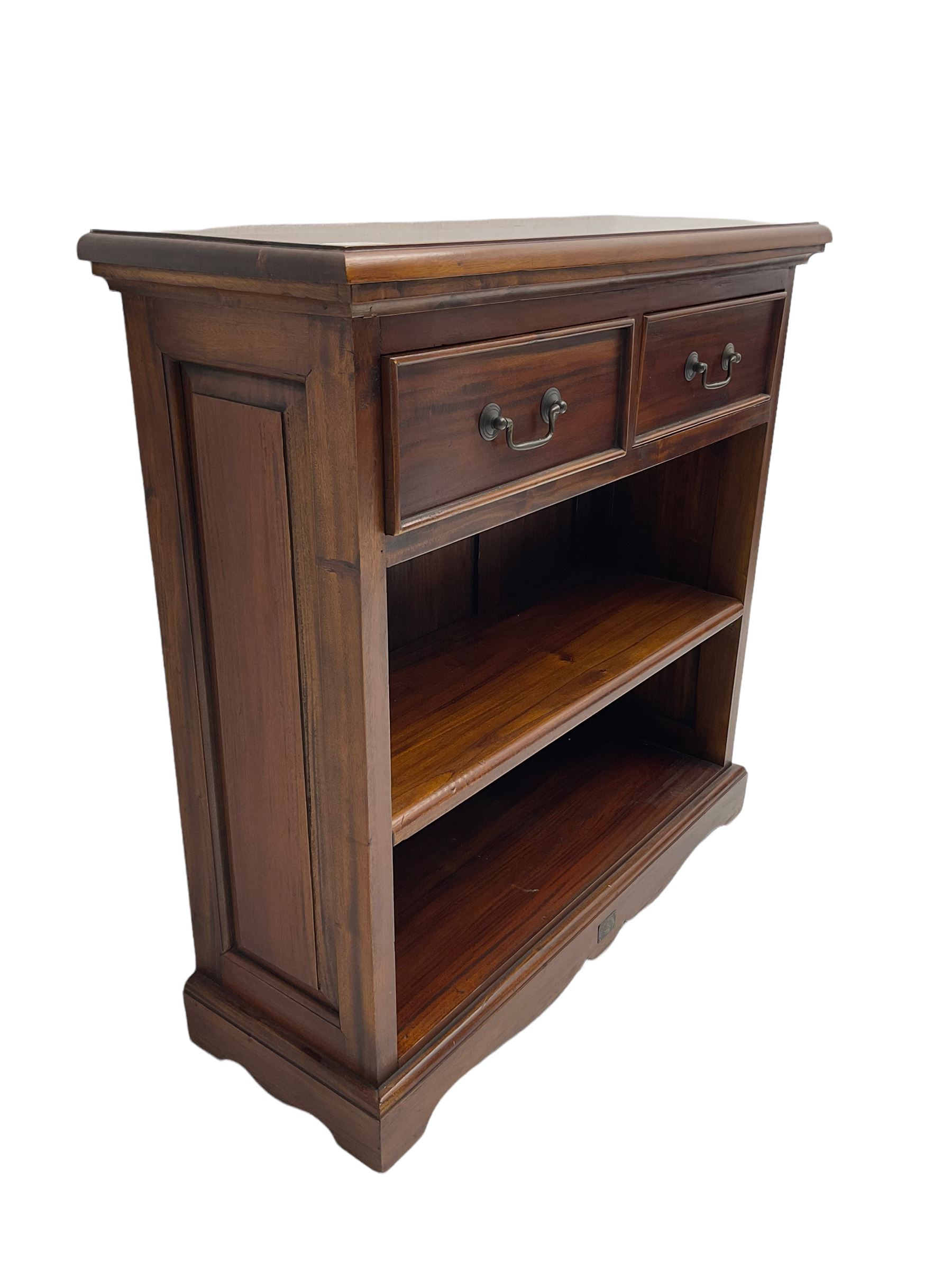 Hardwood open bookcase - Image 14 of 14