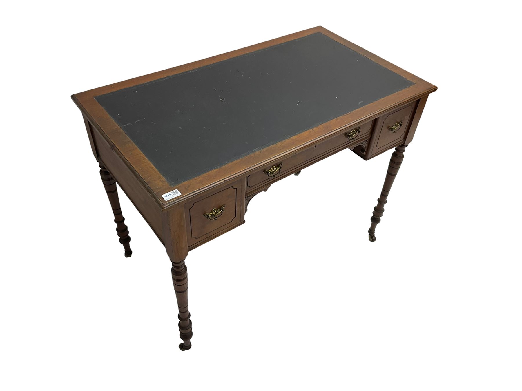 Late 19th century walnut writing table or desk - Image 5 of 6