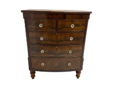 Victorian mahogany bow front chest