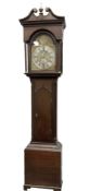 Dark oak longcase clock c1790 with a brass dial engraved �John Frost