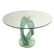 Contemporary sculptural glass table