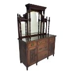 Edwardian walnut mirror back sideboard