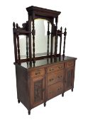 Edwardian walnut mirror back sideboard