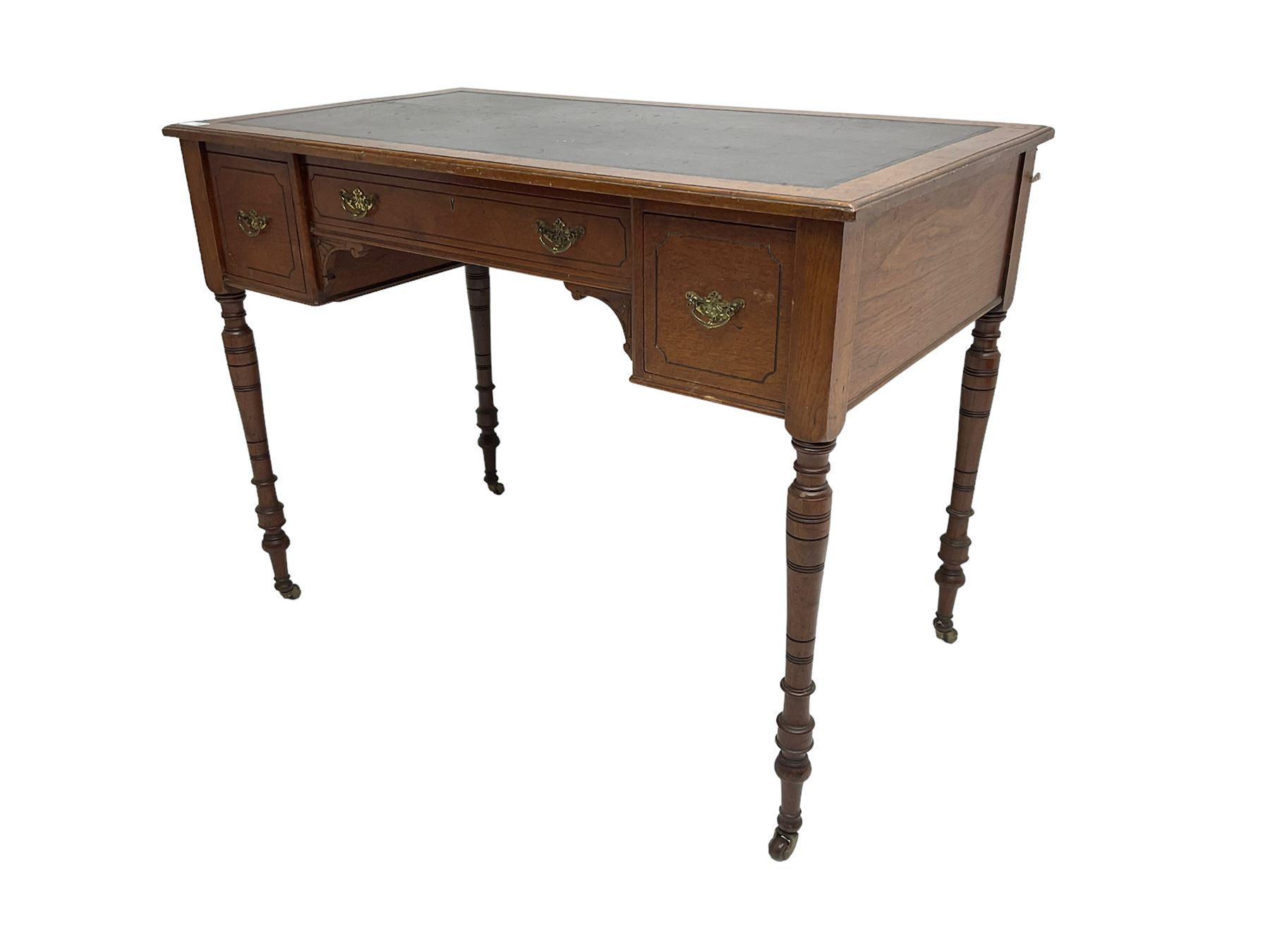 Late 19th century walnut writing table or desk - Image 2 of 6