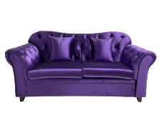 Chesterfield shaped two seat sofa