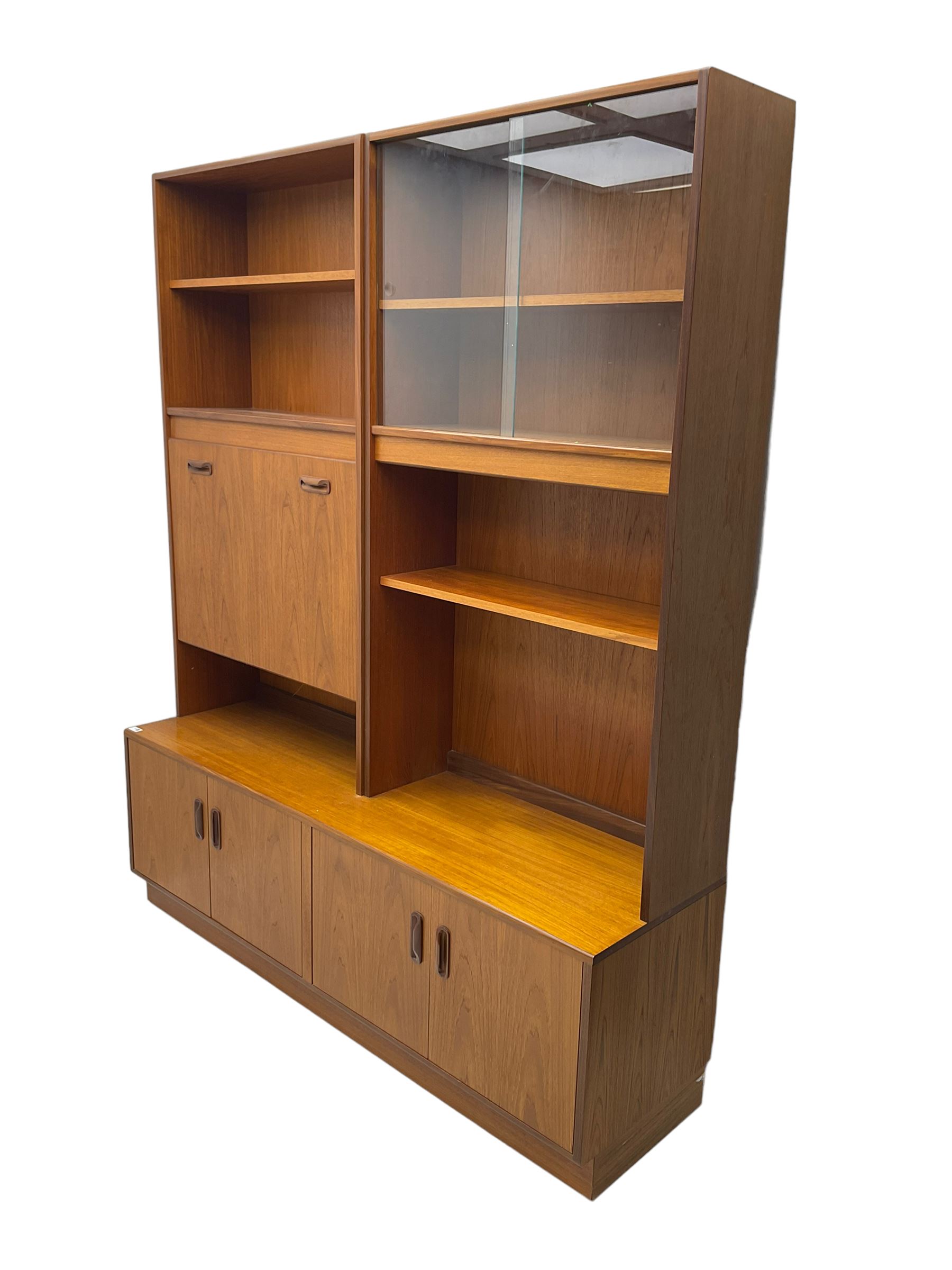 G-Plan - mid-20th century teak modular wall cabinet - Image 3 of 6