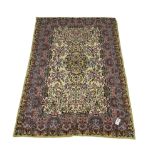 Central Persian Kirman ivory ground rug