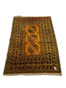 Persian Bokhara gold ground rug