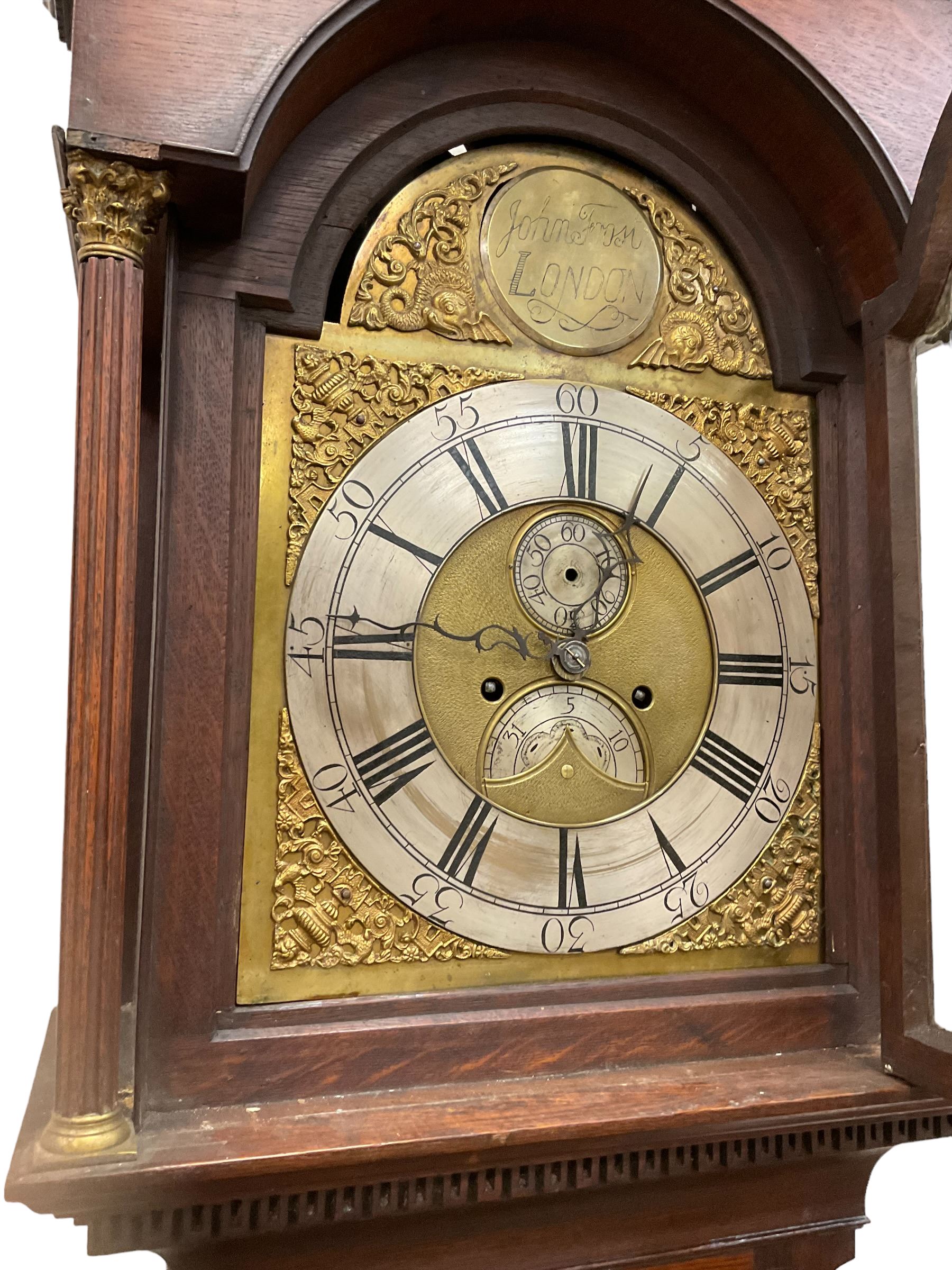 Dark oak longcase clock c1790 with a brass dial engraved �John Frost - Image 3 of 3