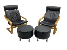 IKEA - pair 'Poang' armchairs
