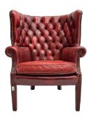 Georgian design barrel wingback armchair