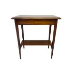 Early to mid-20th century inlaid mahogany occasional table