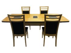 Art Deco style lacquered extending dining table