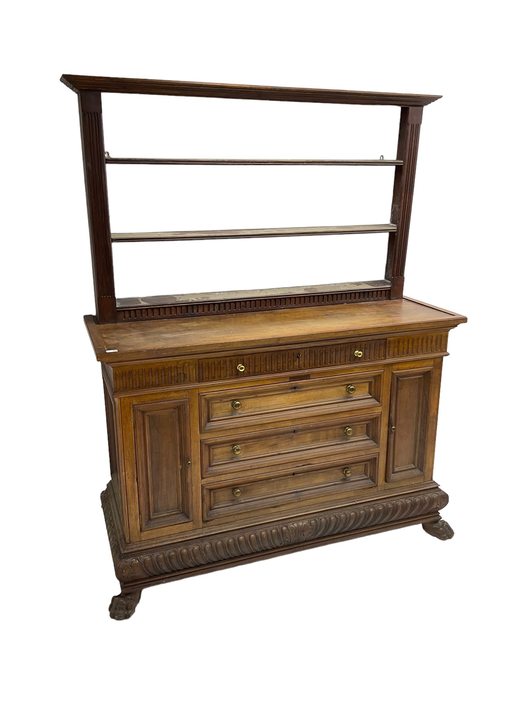 Early 20th century walnut side cabinet - Image 4 of 6