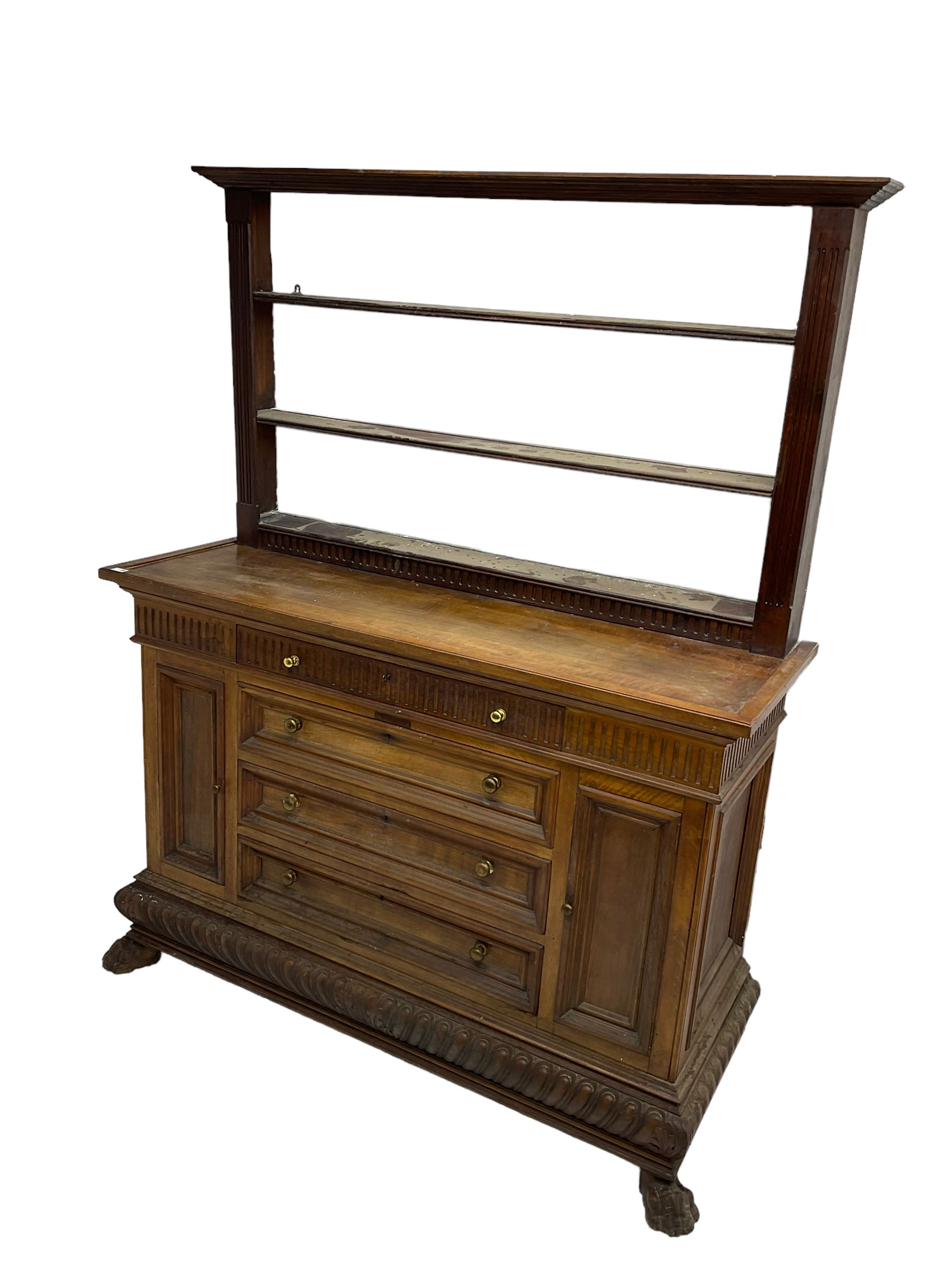 Early 20th century walnut side cabinet - Image 3 of 6