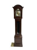 Mahogany cased Grandmother clock c 1980 made and retailed by Julian Stanton