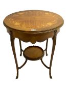 French style inlaid walnut and Kingwood centre table