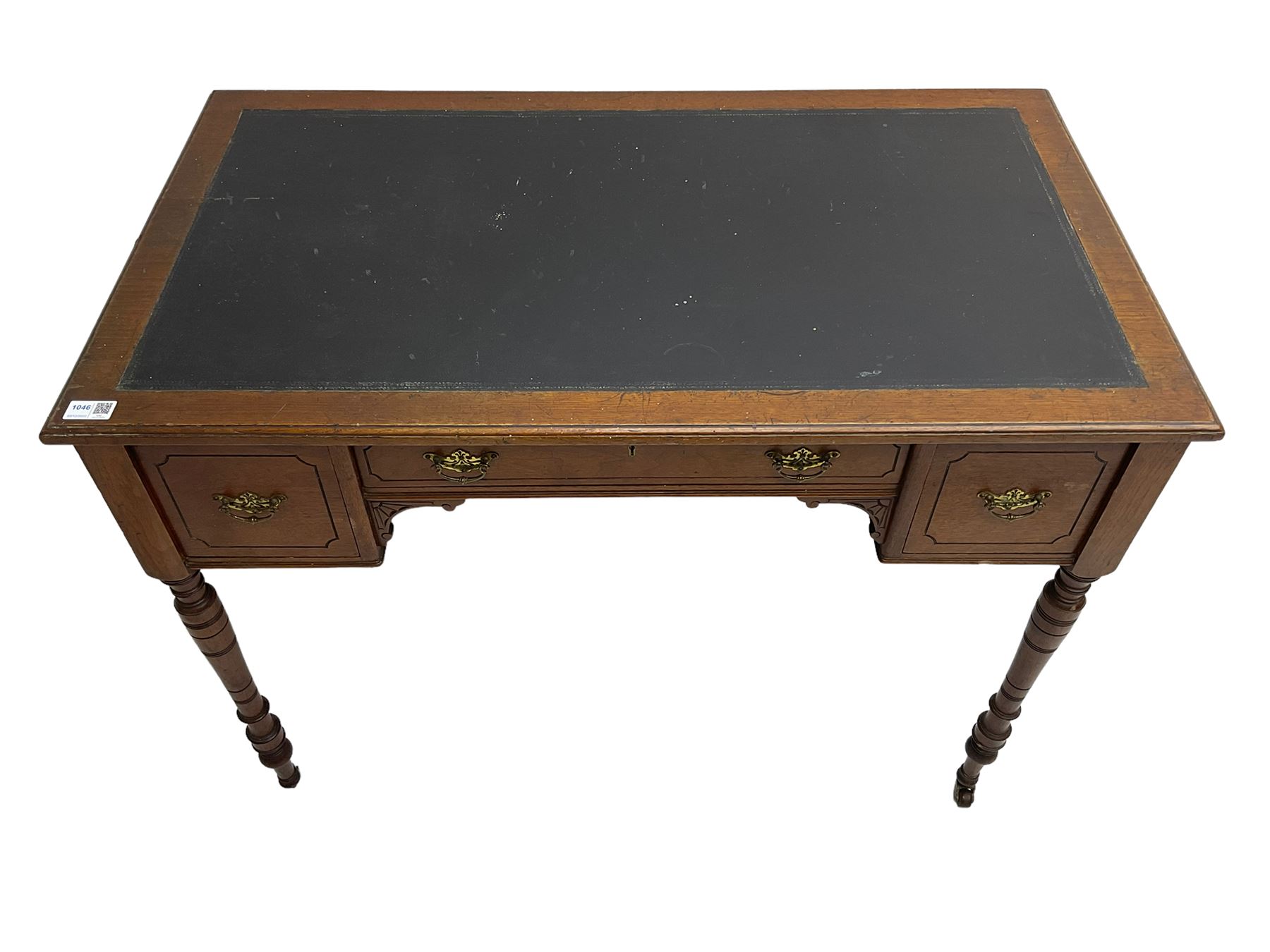 Late 19th century walnut writing table or desk - Image 6 of 6