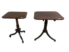 Two 19th century mahogany tilt-top wine tables (W66cm