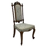 Victorian walnut bedroom chair