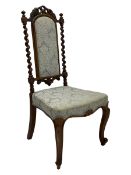 Victorian walnut bedroom chair