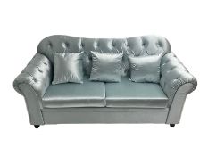 Chesterfield shaped two seat sofa