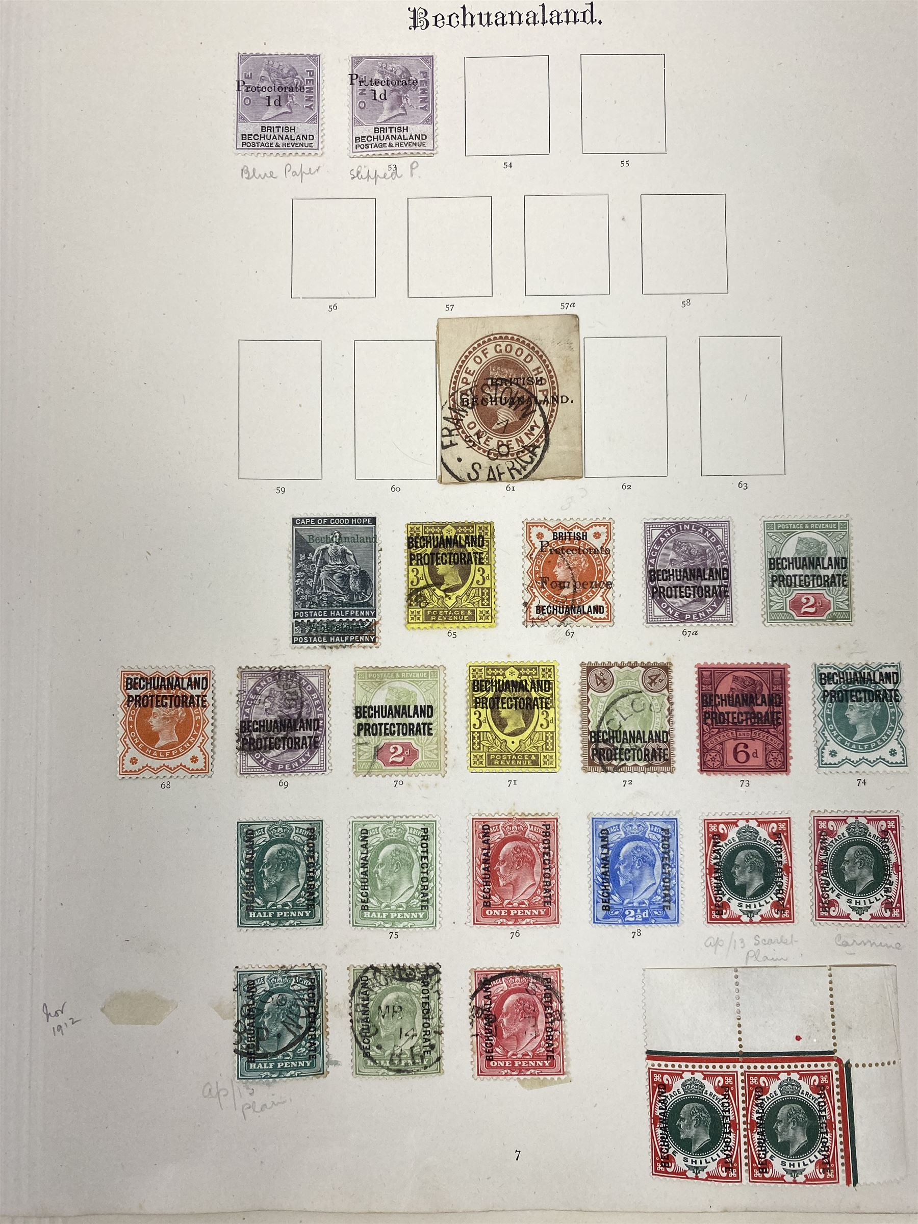 Bechuanaland Queen Victoria and later stamps - Image 10 of 14