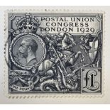 Great Britain King George V 1929 Postal Union Congress one pound stamp