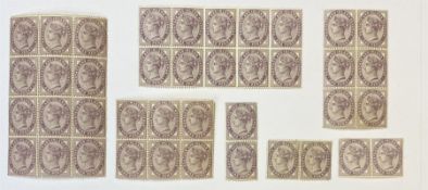 Great Britain Queen Victoria 1881 one penny lilac stamps