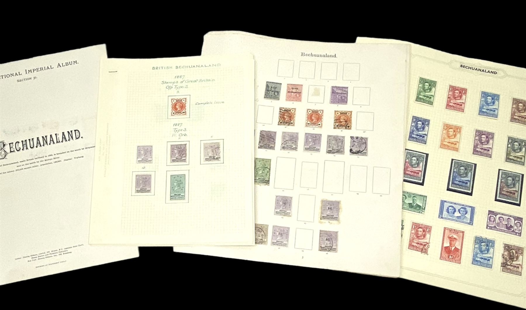 Bechuanaland Queen Victoria and later stamps