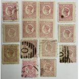 New Zealand Queen Victoria 1873 half penny newspaper postage stamps