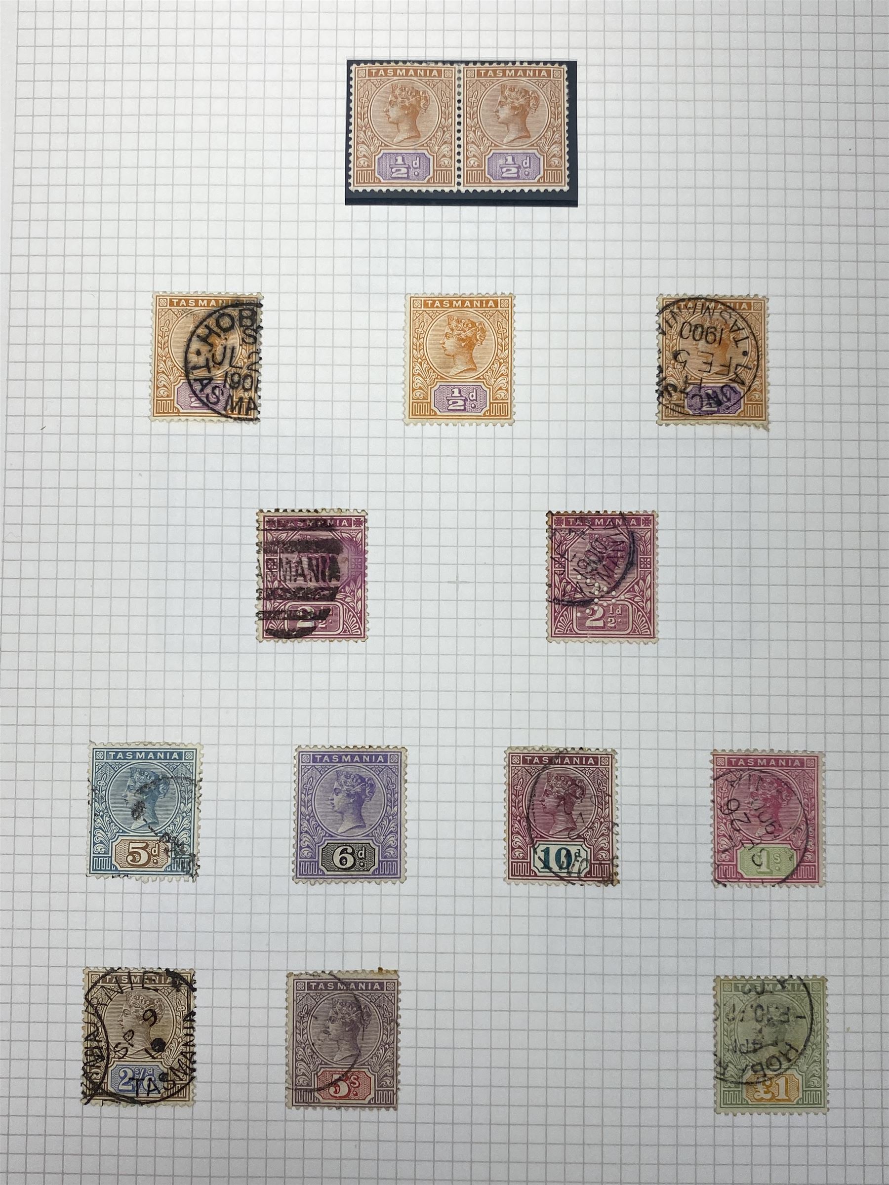 Van Diemen's Land (Tasmania) Queen Victoria and later stamps - Image 9 of 15