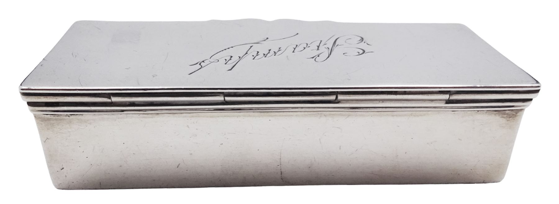 Late Victorian silver stamp box - Image 6 of 8