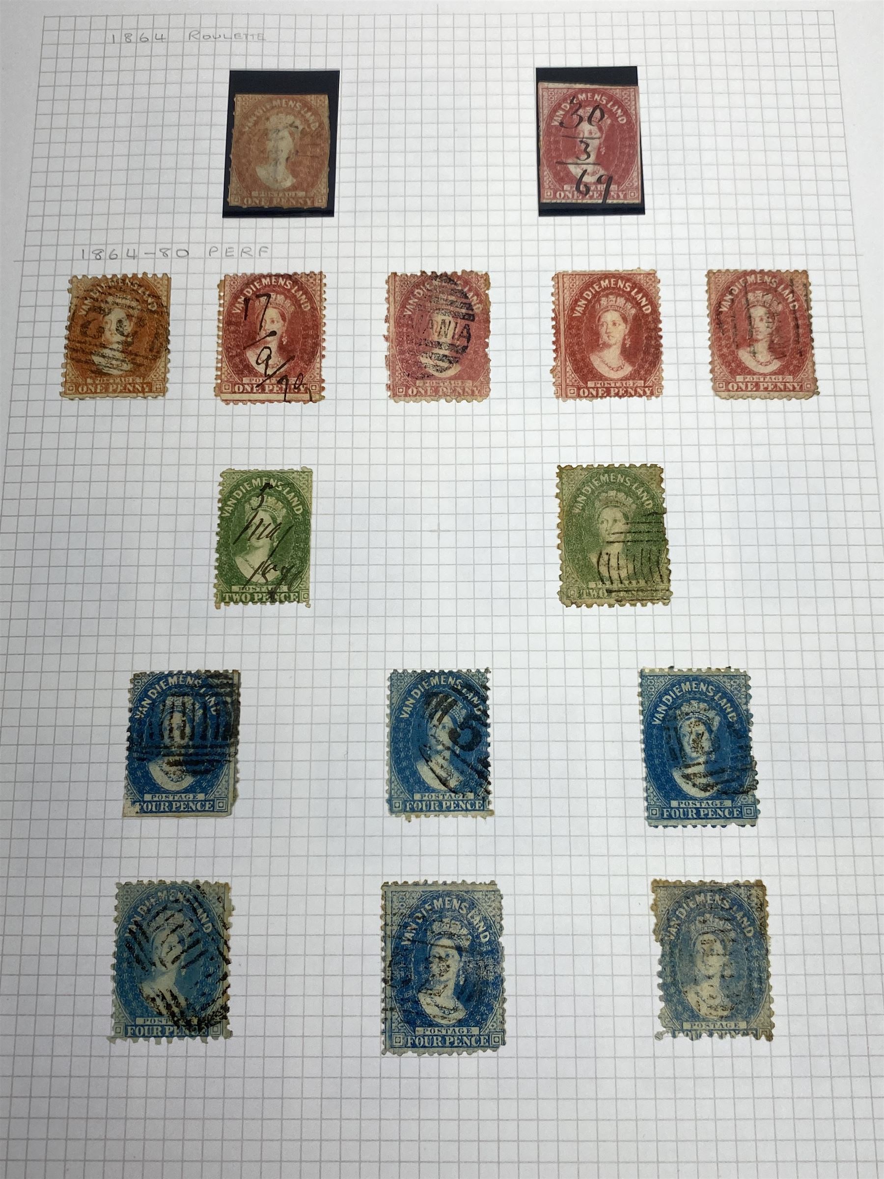 Van Diemen's Land (Tasmania) Queen Victoria and later stamps - Image 5 of 15