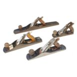 A set of 4 WODEN bench planes Nos 4, 5, 5 1/2 and 7 G