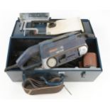 A BOSCH No GBS 75AE belt sander 240v in orig tin case Pat tested