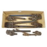 Seven stilson type wrenches by RECORD G