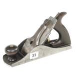 An early STANLEY No 4 1/2 smoother pre adjustable frog with replaced English iron G+