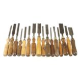 16 bevel edge and other assorted chisels G