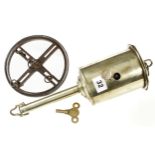 A brass clockwork spit jack with key and turret (in good working order0 G+