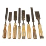 Eight chisels and gouges G